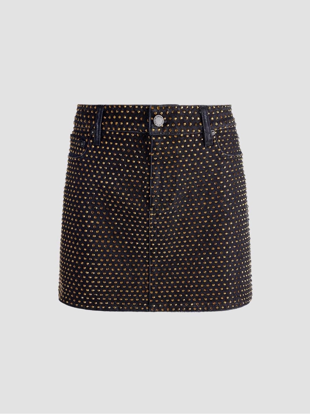NWT ALICE + OLIVIAJoss Embellished Denim Miniskirt Size 32(14)